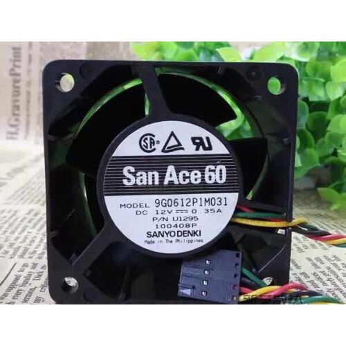 SANYO 6038 6cm 12V 0.35A 9G0612P1M031 4 line double ball mute fan 60X60X38MM