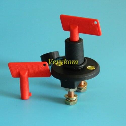 5X Free Shipping Universal Battery Isolator Master Cut Off Cut-off Power Kill Switch 300A + Key + Waterproof Cover