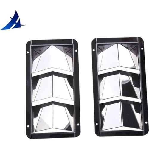 2 Pieces Boat Accessories Marine 3 Louvered Stainless Steel Bilge Vents 4-3/8 inch Width Marine Boat Vents