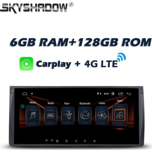 Carplay 10.25" DSP IPS Android 10.0 6GB 128GB Car DVD Player GPS WIFI Bluetooth RDS Radio For BMW M5 E39 X5 E53 Range Rover