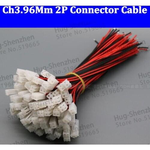 Free shipping 1000pcs Ch3.96 Mm Pitch 2P Crimp Terminal Connector Cable 150MM CH 3.96MM