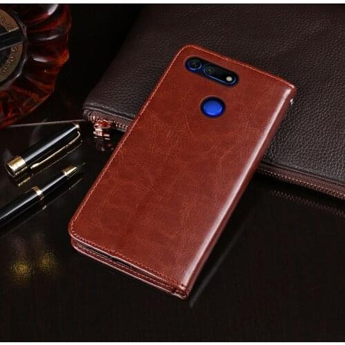 Huawei Honor View 20 Case 6.4 inch Magnetic Flip Crazy Horse Pattern Leather Case Honor V20 Case AL10 TL10 L29 Wallet Cover
