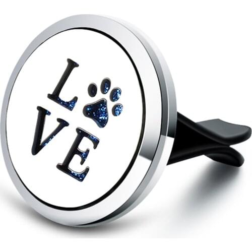 DIY Exquisite Fashion Charm Perfume Aromatherapy Box Diffuser Car Air Fresh Diffuser Clip Footprint Decoration Necklace Pendant