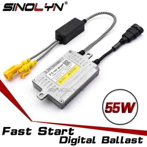 DLT F5 Ballast Fast Bright Reactor Xenon Ignition AC Unit Quick Start Digital Slim Block For HID Xenon Lamps Light Bulbs 12V 55W