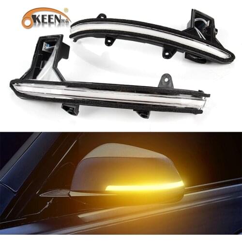 OKEEN 2pcs Car Rear View Side Mirror Turn Signal Light For Mazada CX 5 2017 2018 2019 Left/Right Lamp Flowing Yellow Turn Lamps