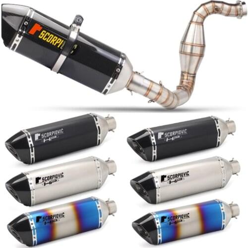 G310 GS/R Slip-on Motorcycle Exhaust System Carbon Fiber AK Muffler with DB Killer Escape Demper Link Pipe for BMW G310GS G310R