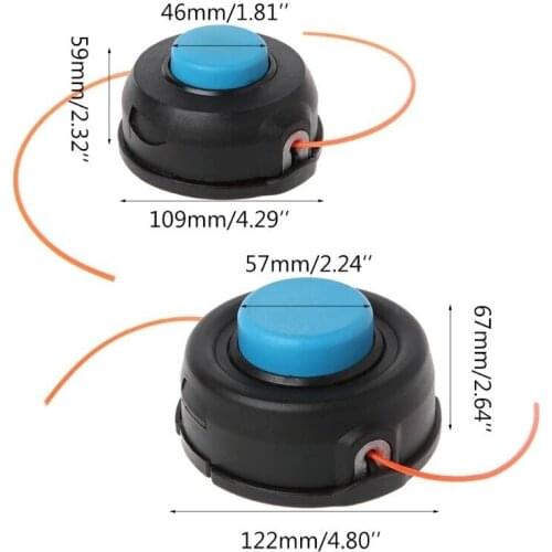 Head With Line Lawn Mower Garden Tool For Grass Trimmer Two key slots to lock the trimmer line T25/T35 String Grass Trimmer