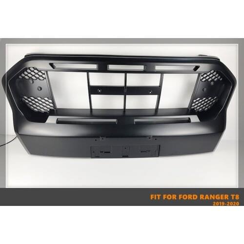 Good Quality ABS Front Middle Grill Racing Grills With LED Lights Fit For Ford Ranger T8 2019-2020