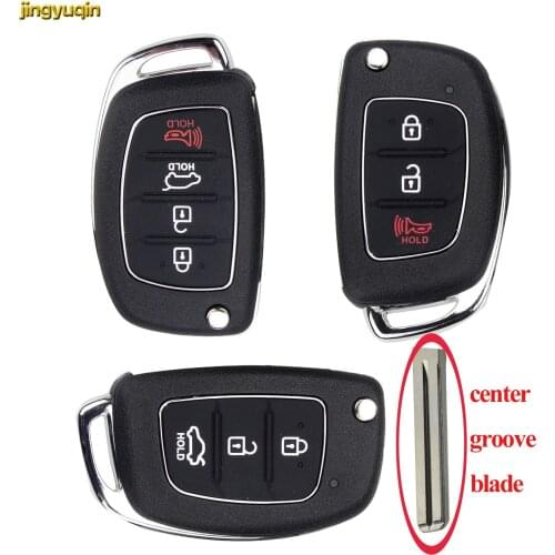 Jingyuqin 10pRemote Car Key FOB Shell For Mistra Hyundai HB20 i20 ix35 ix45 Series 2 Verna Santa Fe Solaris ELANTRA Uncut Blade