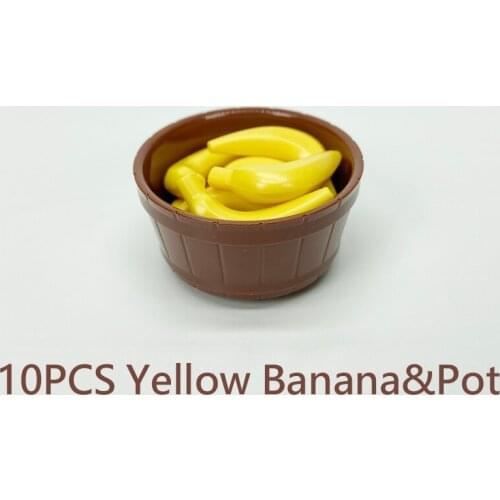 Yellow Banana&Container Box Building Blocks Compatible Major Brand Kids Assembled Toys 30150 Early Learning MOC Handmade Design