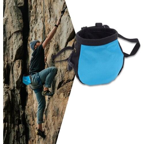 Rock Climbing Chalk Bag with Belt and Zipper Pocket for Fitness GYM Weight Lifting Hunting Bouldering Magnesia Sack Multi-Color