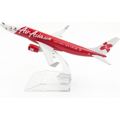 AirAsia Boeing 737 Airplane 16CM Metal Alloy Diecast 1/400 Airplane Model Toys for Children Aeroplane Model MX22