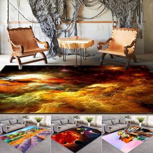 Cartoon 3D Space Universe Planet Child Carpets For Kids Play Area Rugs Soft Flannel Boys Room Rug Floor Girl Bedroom Mat Bedside