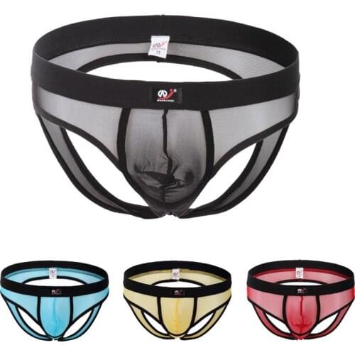 Mens sexy underwear sexy transparent mesh mens double shorts sexy suitable fabric alternative tight-fitting flirting role