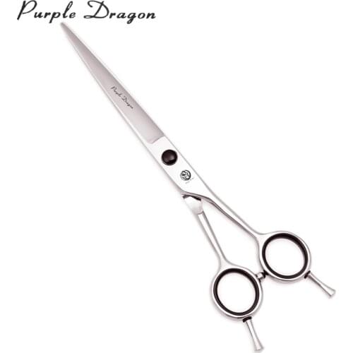 Purple Dragon 5.5" 6" 7" 8" JP Steel Hair Scissors Case Barber Cutting Scissors Hairdressing Flat Shears 1027# Pet Hair Scissors