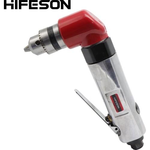 HIFESON 3/8" 10mm Pneumatic Air Drill Gun 90 Degree High-speed Pistol Type Guns Drill Reversible Tool for Hole Drilling