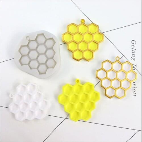 Bee nest flip sugar silicone mold cake decorated honeycomb chocolate mold diy plaster pendant