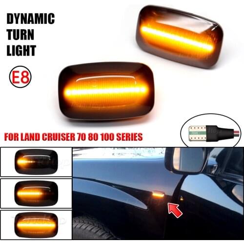 Scroll Dynamic LED Side Light Water Blinker Turn Signal Lamp Car Styling For Toyota Land Cruiser Landcruiser 70 80 100 Series