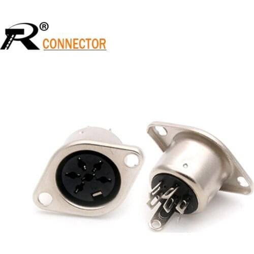 20/100pcs MDC/S Terminal Socket DIN 6PIN female Jack Connector Mini PS2 6P with Fixed Hole Mouse Keyboard