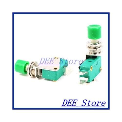 Limit switches types SPDT 1NO 1NC 3-Terminal Green Button Actuator Mini Limit Microswitch