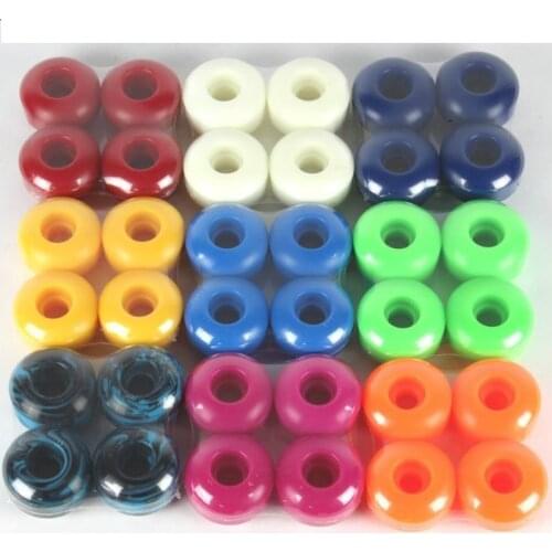 52mm Skateboard Wheel Four Wheel Skateboard Wheel PU Wheel Road Brush Street Double Warping Action Wheel Slide Plate DIY Parts