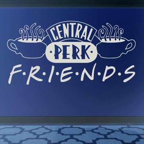 Logo Wall Decal Central Perk Door Window Vinyl Sticker Restaurant Dining Room Living Room House Interior Decor Words Mural rb363