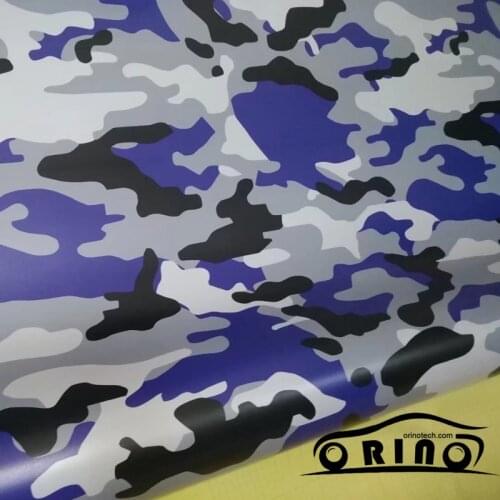 10/20/30/40/50X152CM Black Blue Purple Camo Vinyl Film Snow Camouflage Car Wrap Air Bubble Free Motorbike Auto Sticker Wrapping