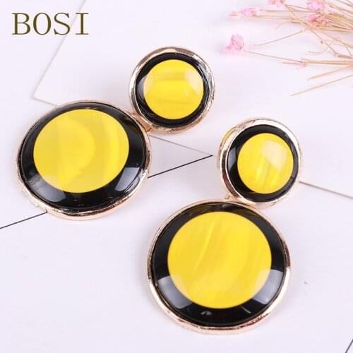 Vintage Earrings statement geometric fashion for women luxury long metal drop earing 2019 boho dangle jewelry yellow earrings CC