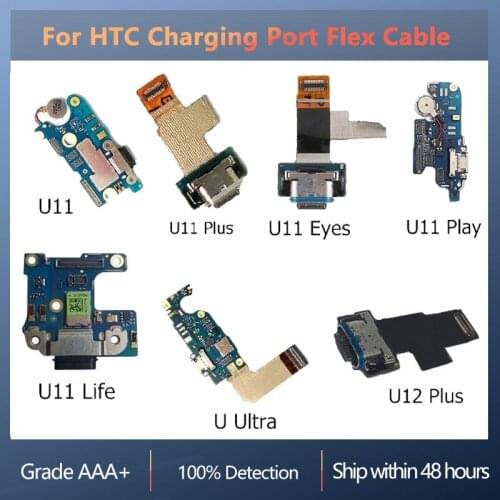 Charging Port PCB Board For HTC U11 Plus U11 Eyes U11 Play Life U Ultra U12 Plus Charging Port Flex Cable Ribbon Replacement USB