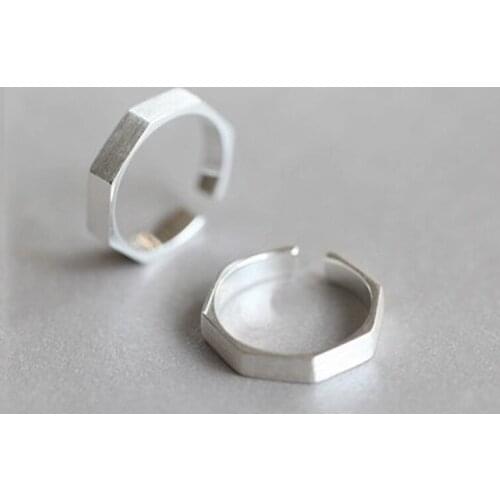 Boho Hexagon Rings For Women Wedding Vintage Finger Ring Knuckle Female Bohemian Charm Jewelry Gifts