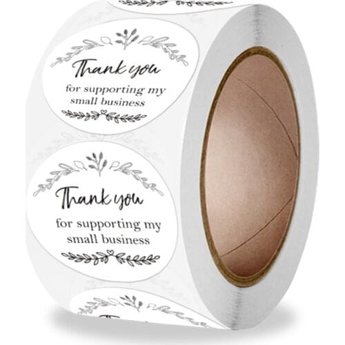 100-500pcs Round Thank You Stickers for Envelope Seal Labels Gift Packaging decor Birthday Party Scrapbooking Stationery Sticker