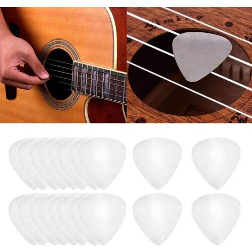 20 Pieces Guitar Picks Stainless Steel Electric Guitar Picks No Patterns Printed 0.3mm, 3 Types Available