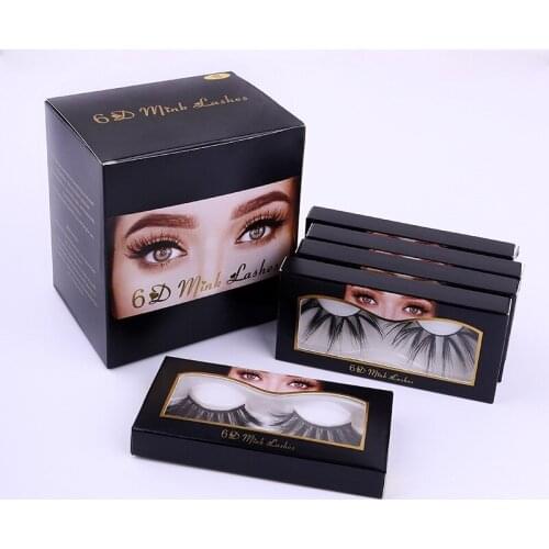 25mm Mink False Eyelashes 6D Naturally Thick Eyelashes Handmade Eyelash Extension Supplies Eyelashes Wholesale