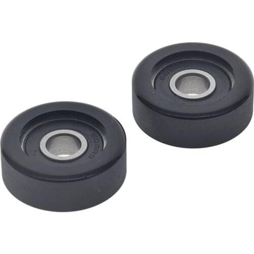 5pcs Widened Polyurethane stainless Bearing Conveyor pulley wheel PU8*30*11mm PU Rubber-coated Bearing Mechanical flat Pulley