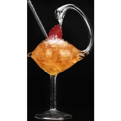 Free Shipping 2PC Swan Bird Design Wine Glass,Creative Cocktail Glass,Juicy Cup,Ice Cream Glass, Beer,water cup Set of 2