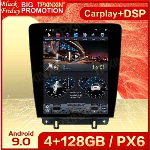 Carplay 2 Din Android 9 Tesla Multimedia Stereo For Ford Mustang 2010 2011 2012 2013 2014 GPS Radio Viedo Audio Player Head Unit