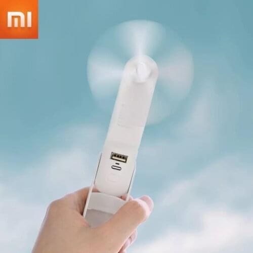 Xiaomi Mini Folding Fan Electric Portable Hold Small Air Cooler Type-C charging Flashlight Electric Fan For Home Outdoor Fan
