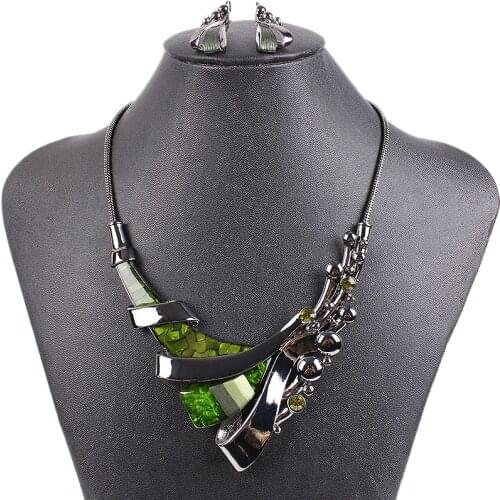 MS20276 Classic Jewelry Sets Womans Necklace Earring Set High Quality Fresh Colors Wedding Party Gifts