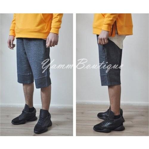 Mens Low Crotch Droprise Jersey Zip Pocket Short / Casual Harem Short Trouser