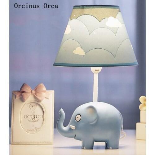Modern creative cute small elephant desk lamp study bedroom bedside lamp cartoon led eye protection decorative desk lamp
