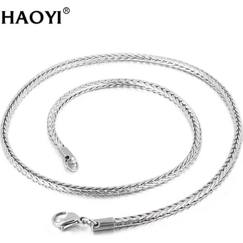 New 3.5mm Width Stainless Steel Snake Necklace Waterproof Filmy Snake Chain Men Gift Jewelry Various Length