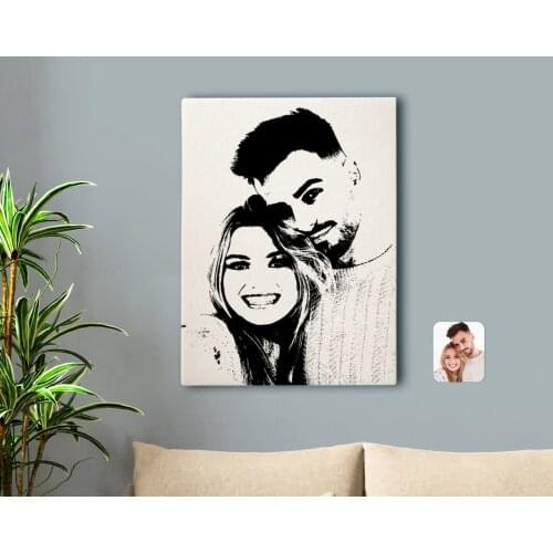 Personalized Valentine Silhouette Canvas Table 50x70cm-1B Quality Affordable Gift Dear Spouse Reliable Cost Effective Special