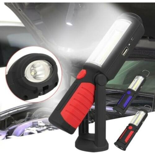 Portable Spotlights Work Light Flashlight COB LED Worklight Rechargeable Magnetic Torch Car Inspection Lamp Portable Lighting