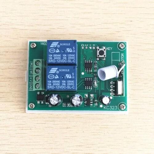 New DC 12V 2 Channel RF 433MHz Wireless Remote Control Switch Relay Receiver Module