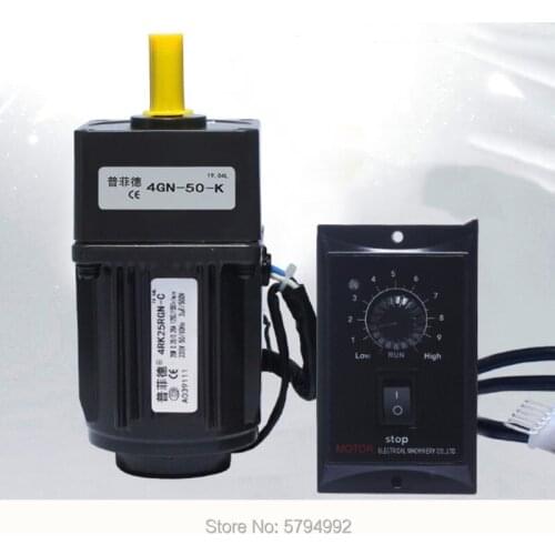 25W 220V Adjustable Speed Motor AC Gear/Geared Motor Reversible Motor 4RK25GN-C