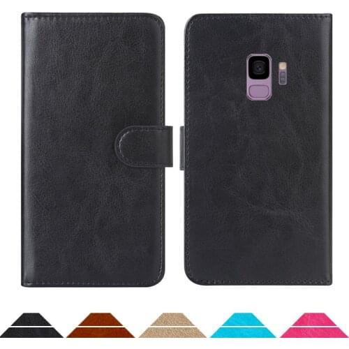 Luxury Wallet Case For Samsung Galaxy S9 PU Leather Retro Flip Cover Magnetic Fashion Cases Strap