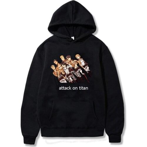 2021 Anime Cartoon Attack On Titan Hoodies Sweatshirts Men / Women Pullovers Unisex Long Sleeves Harajuku Clothes 300