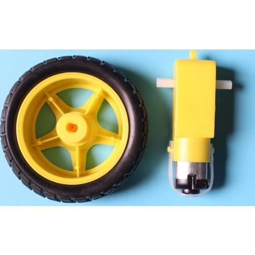 Smart car chassis Robot tires + 1:48 TT DC gear motor double shaft set 70g