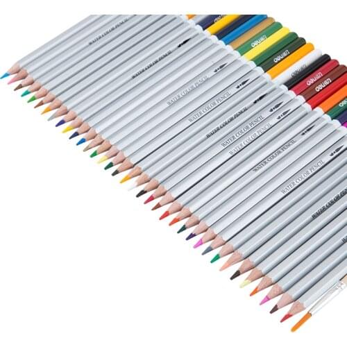 Water soluble Crayons Colored pencils Wooden pencils Crayons +brushes, 24/36/48/72 Colors