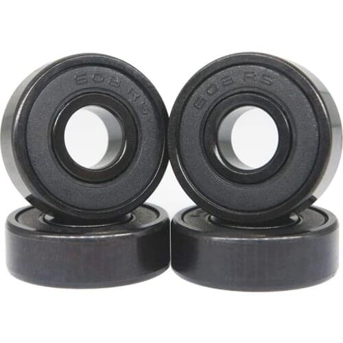 High-Speed 608RS Hybrid Black Ceramic Bearings Skateboard Bearings Ceramic Plastic Arc 608 Bearings